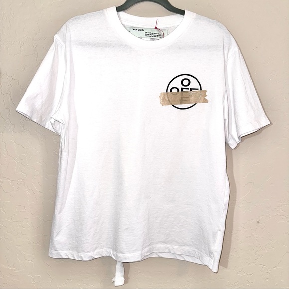 Main Label Off-White Slim Fit Tape Arrows T-shirt Men’s Small - Picture 1 of 6